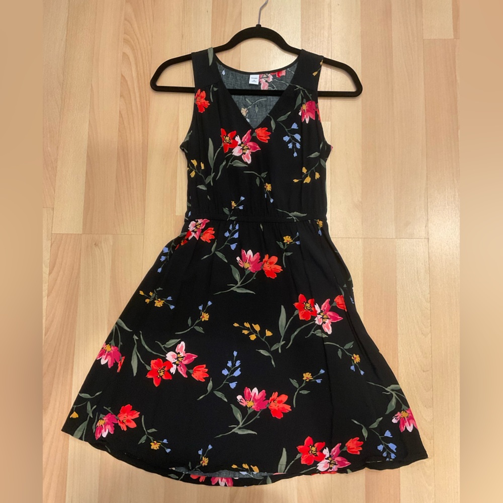 Black Floral Spring Dress